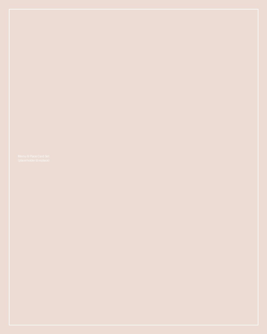 Menu & Place Card Set